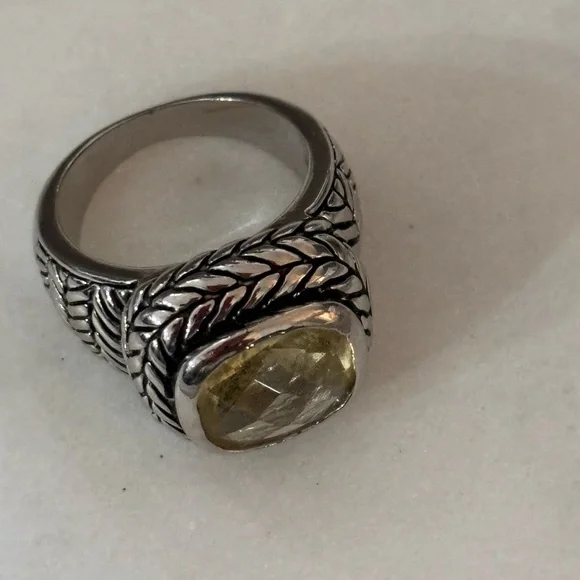 Vintage Lucky Brand Corine Herringbone Ring - Picture 3 of 7